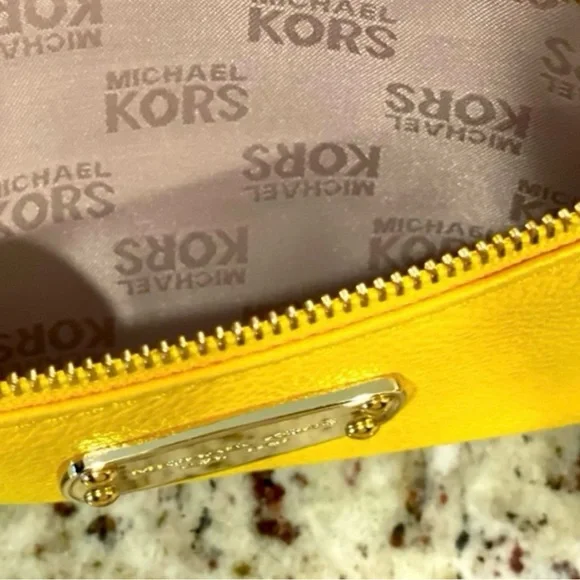 Michael Kors Yellow Leather Wristlet - Picture 2 of 6